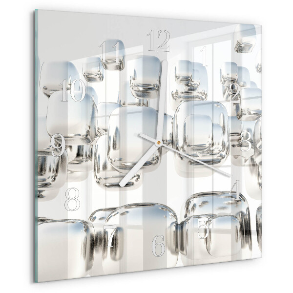Wanduhr quadratisch 3D-Würfel