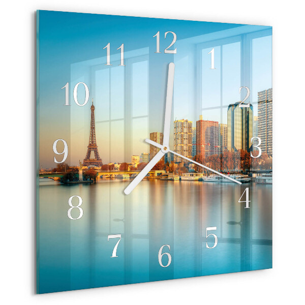 Wanduhr quadratisch Eiffelturm Paris