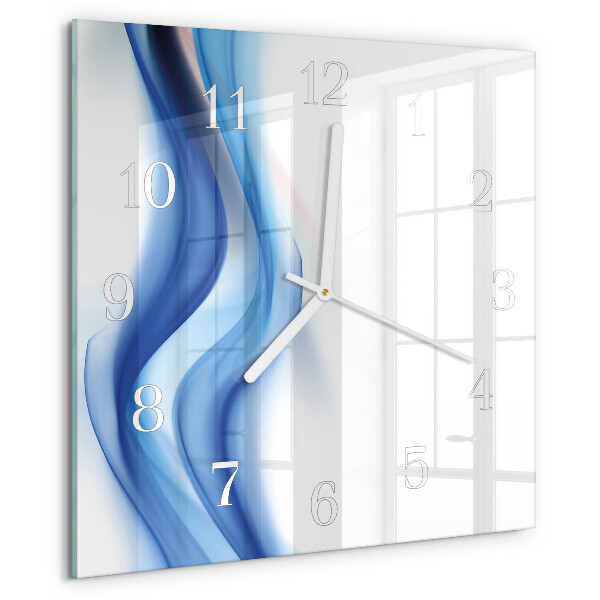 Wanduhr quadratisch Abstrakter Rauch