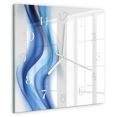 Wanduhr quadratisch Abstrakter Rauch