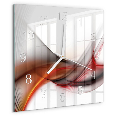 Wanduhr quadratisch Abstrakte Linien