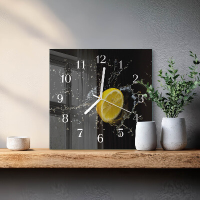 Wanduhr quadratisch Zitronensäure