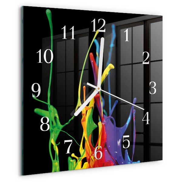 Wanduhr quadratisch Farbe