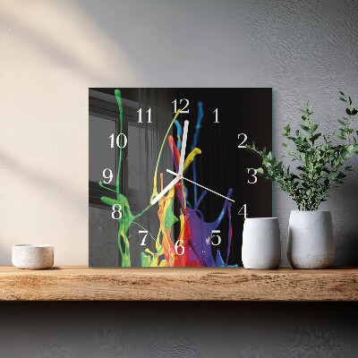 Wanduhr quadratisch Farbe