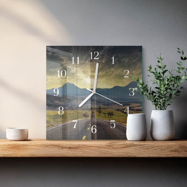 Wanduhr quadratisch Pfadgebirge