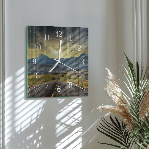 Wanduhr quadratisch Pfadgebirge