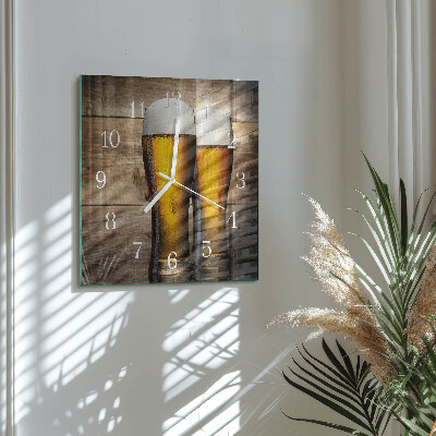 Wanduhr quadratisch Bier
