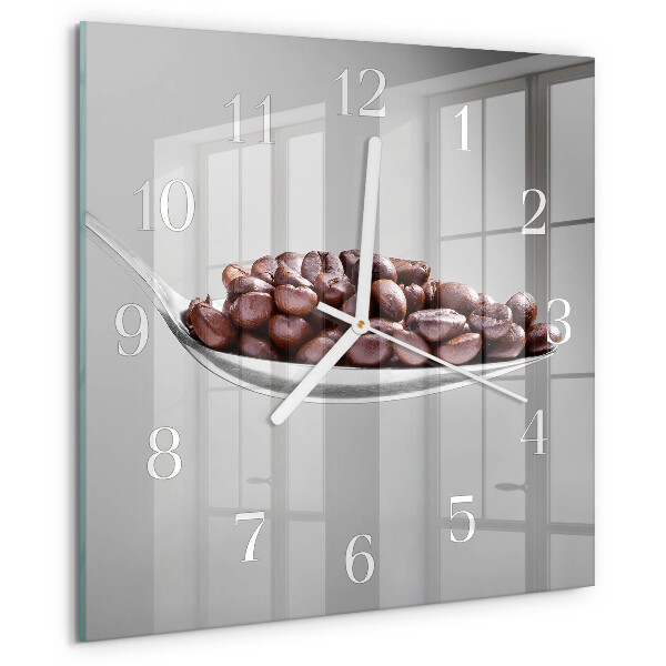 Wanduhr quadratisch Ein Löffel Kaffee