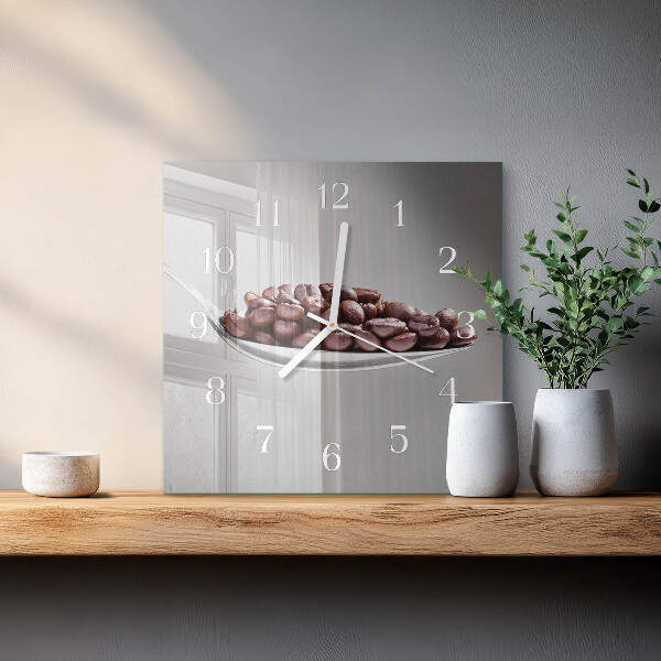 Wanduhr quadratisch Ein Löffel Kaffee