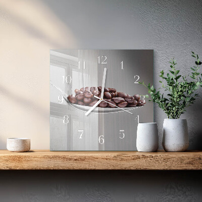Wanduhr quadratisch Ein Löffel Kaffee