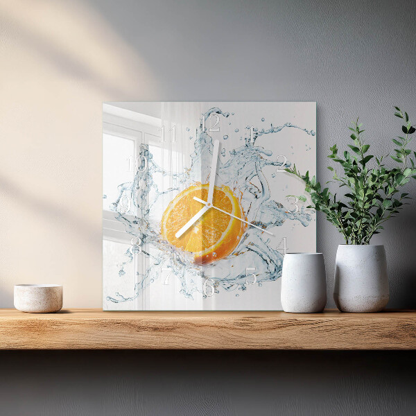 Wanduhr quadratisch Wasser