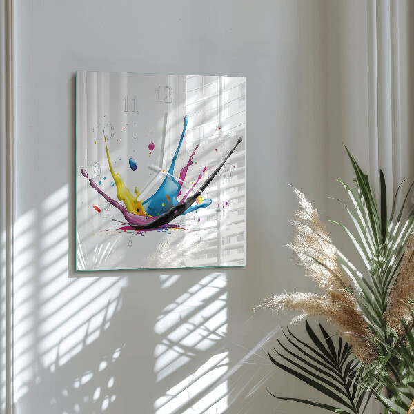Wanduhr quadratisch Farbe