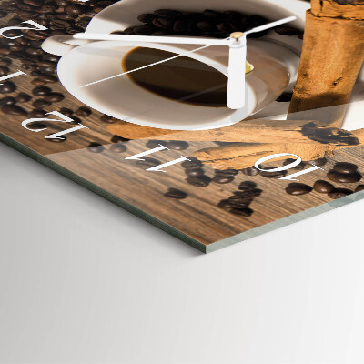 Wanduhr quadratisch Zimtkaffee