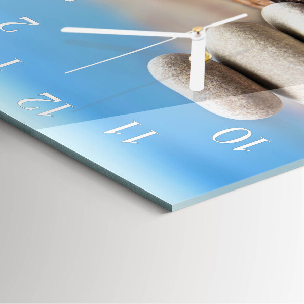 Wanduhr quadratisch Steine