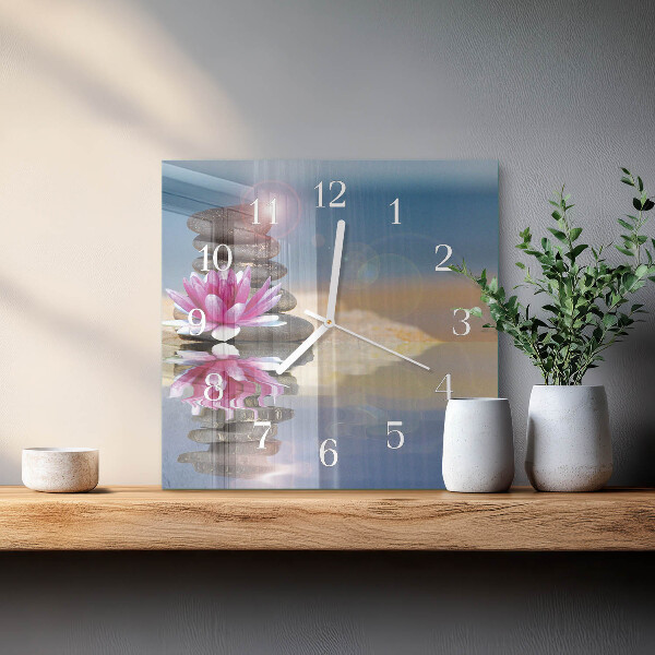 Wanduhr quadratisch Wassersteine