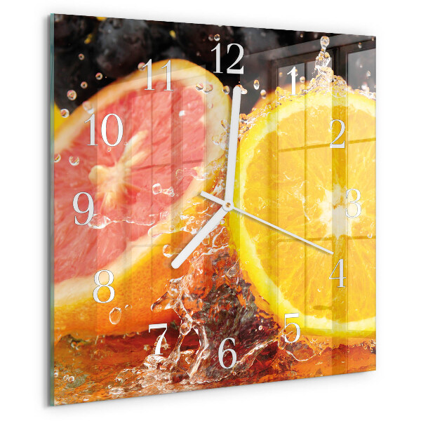 Wanduhr quadratisch Obst