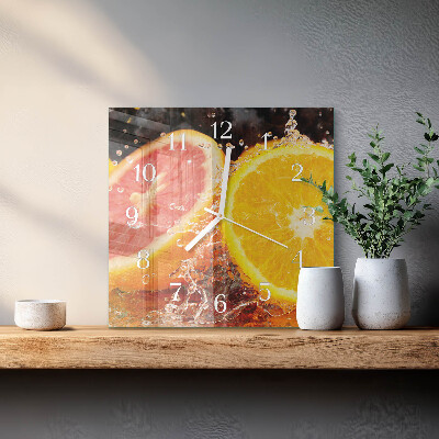 Wanduhr quadratisch Obst