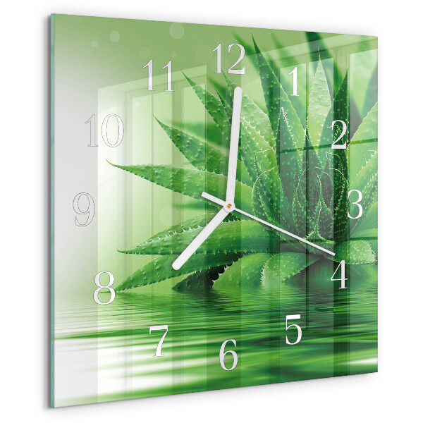 Wanduhr quadratisch Aloe