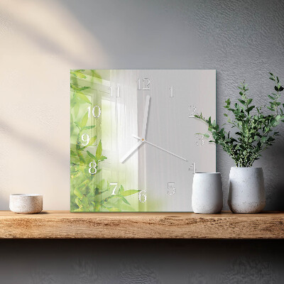 Wanduhr quadratisch Natur