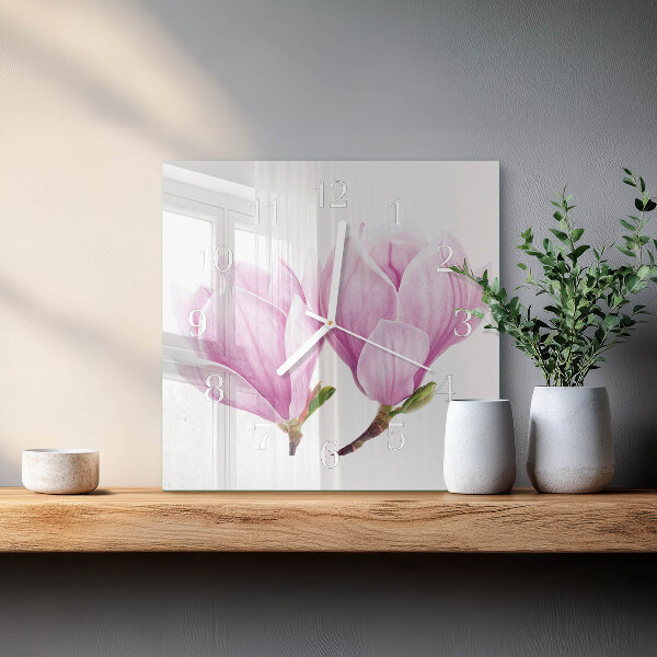 Wanduhr quadratisch Magnolie