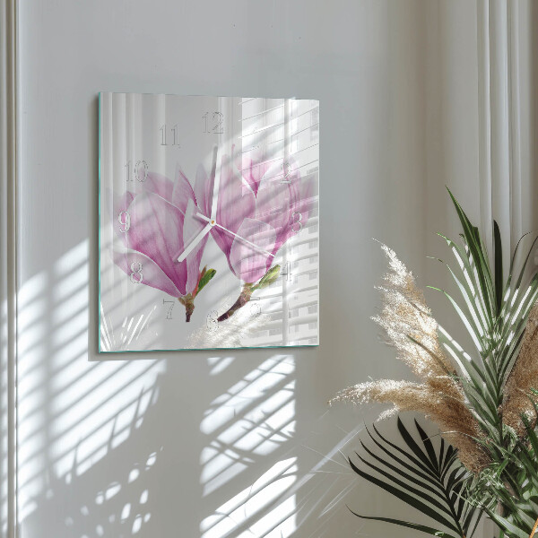 Wanduhr quadratisch Magnolie
