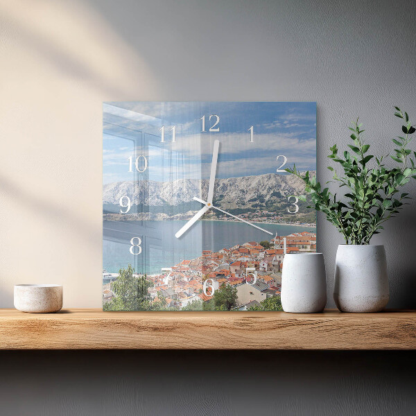 Wanduhr quadratisch Bucht