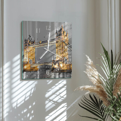 Wanduhr quadratisch Tower Bridge