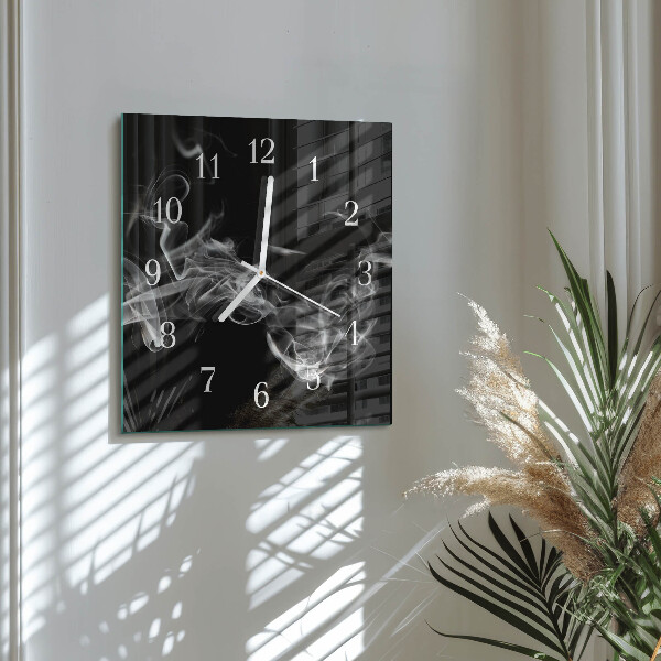 Wanduhr quadratisch Rauch