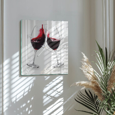 Wanduhr quadratisch Wein