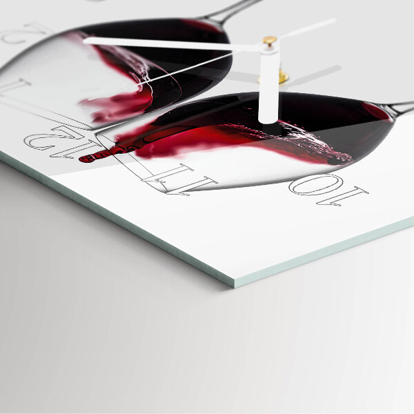 Wanduhr quadratisch Wein