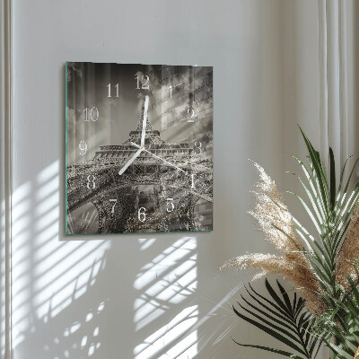 Wanduhr quadratisch Eiffelturm