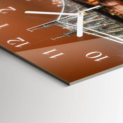 Wanduhr quadratisch Brücke