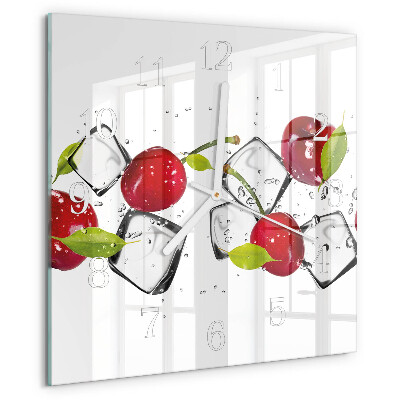 Wanduhr quadratisch Kirscheis
