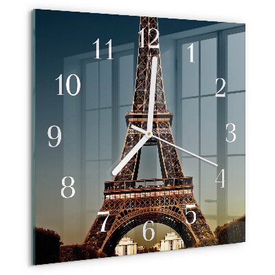 Wanduhr quadratisch Eiffelturm