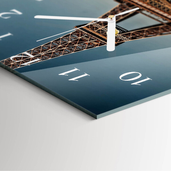 Wanduhr quadratisch Eiffelturm