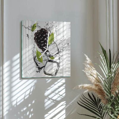 Wanduhr quadratisch Brombeere