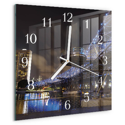 Wanduhr quadratisch Nacht