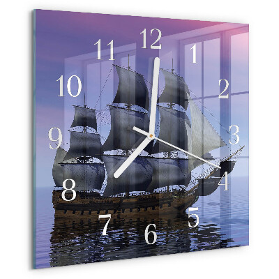 Wanduhr quadratisch Segeln