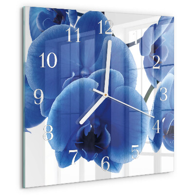 Wanduhr quadratisch Orchidee
