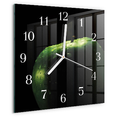 Wanduhr quadratisch Apfel