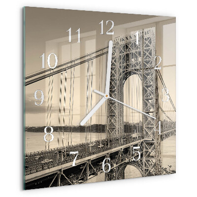 Wanduhr quadratisch Golden Gate