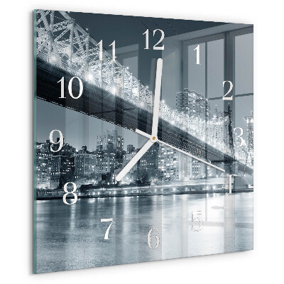 Wanduhr quadratisch Brücke