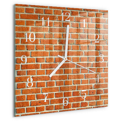 Wanduhr quadratisch Ziegel
