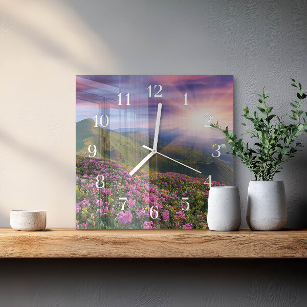 Wanduhr quadratisch Landschaft