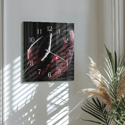 Wanduhr quadratisch Wein