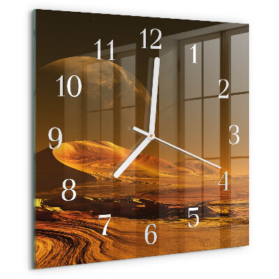 Wanduhr quadratisch Wüste