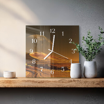 Wanduhr quadratisch Wüste