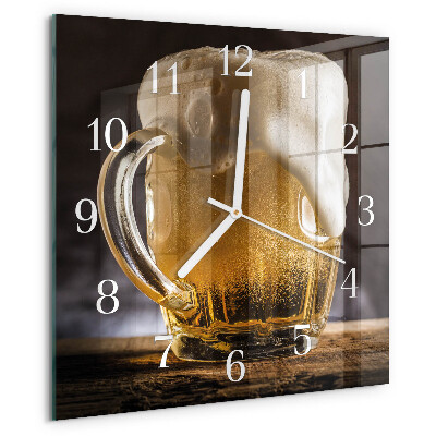 Wanduhr quadratisch Bier