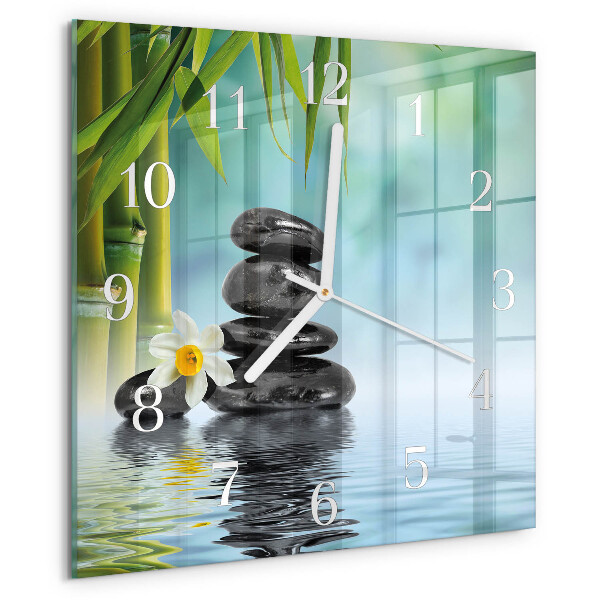 Wanduhr quadratisch Steine