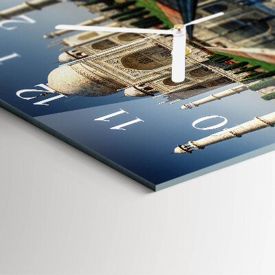 Wanduhr quadratisch Taj Mahal
